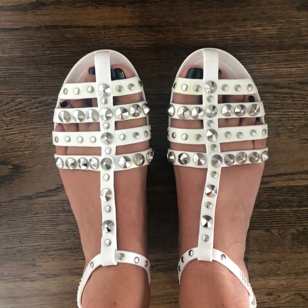 Jimmy Choo Wedge Studded Jelly Sandal